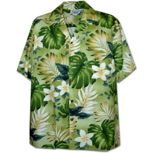 Pacific Legend Zelená havajská košile s motivem květů Velikost: L - Gril-Zahrada.cz